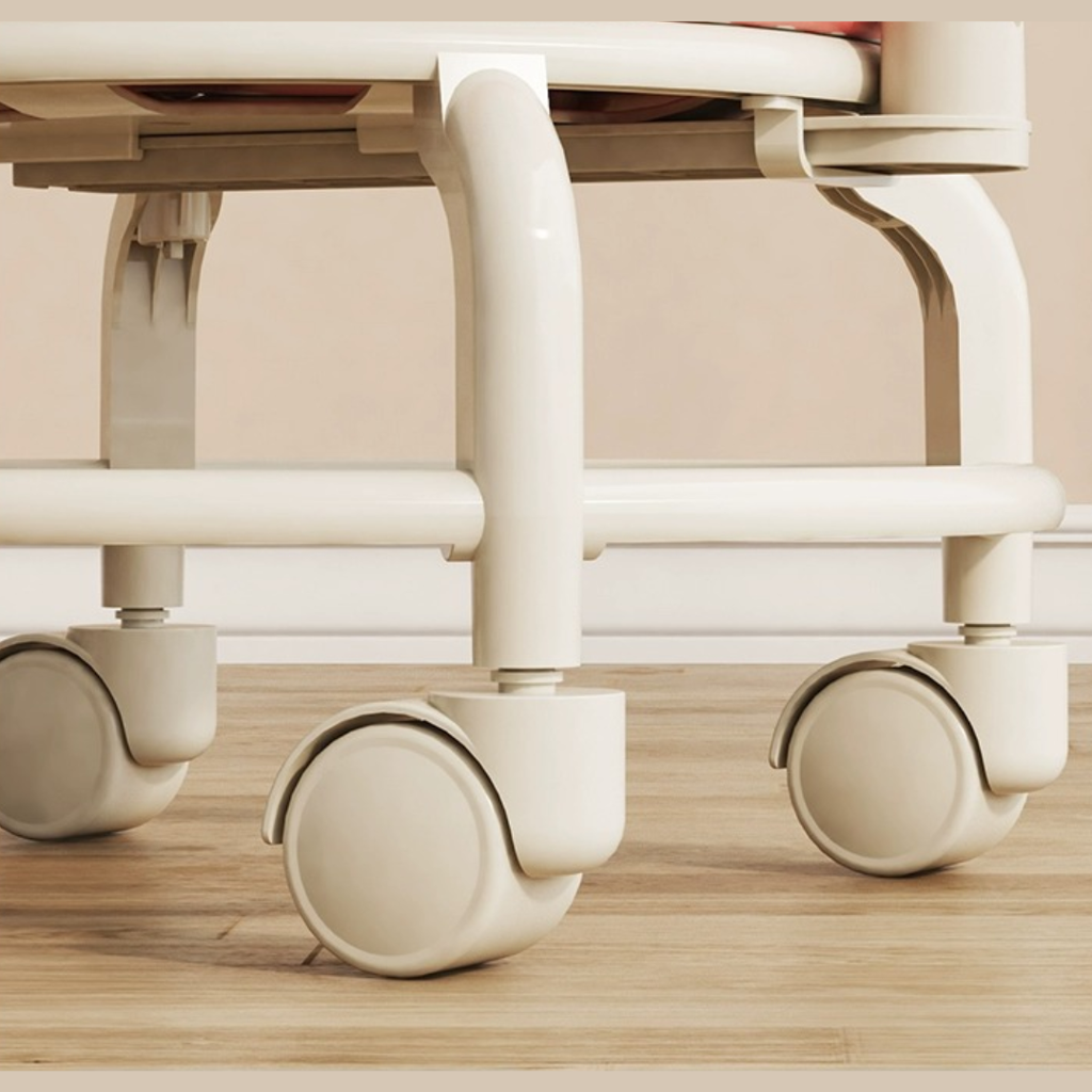 360° Swivel Wheels Baby Dining Chair with Tray