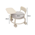 360° Swivel Wheels Baby Dining Chair with Tray