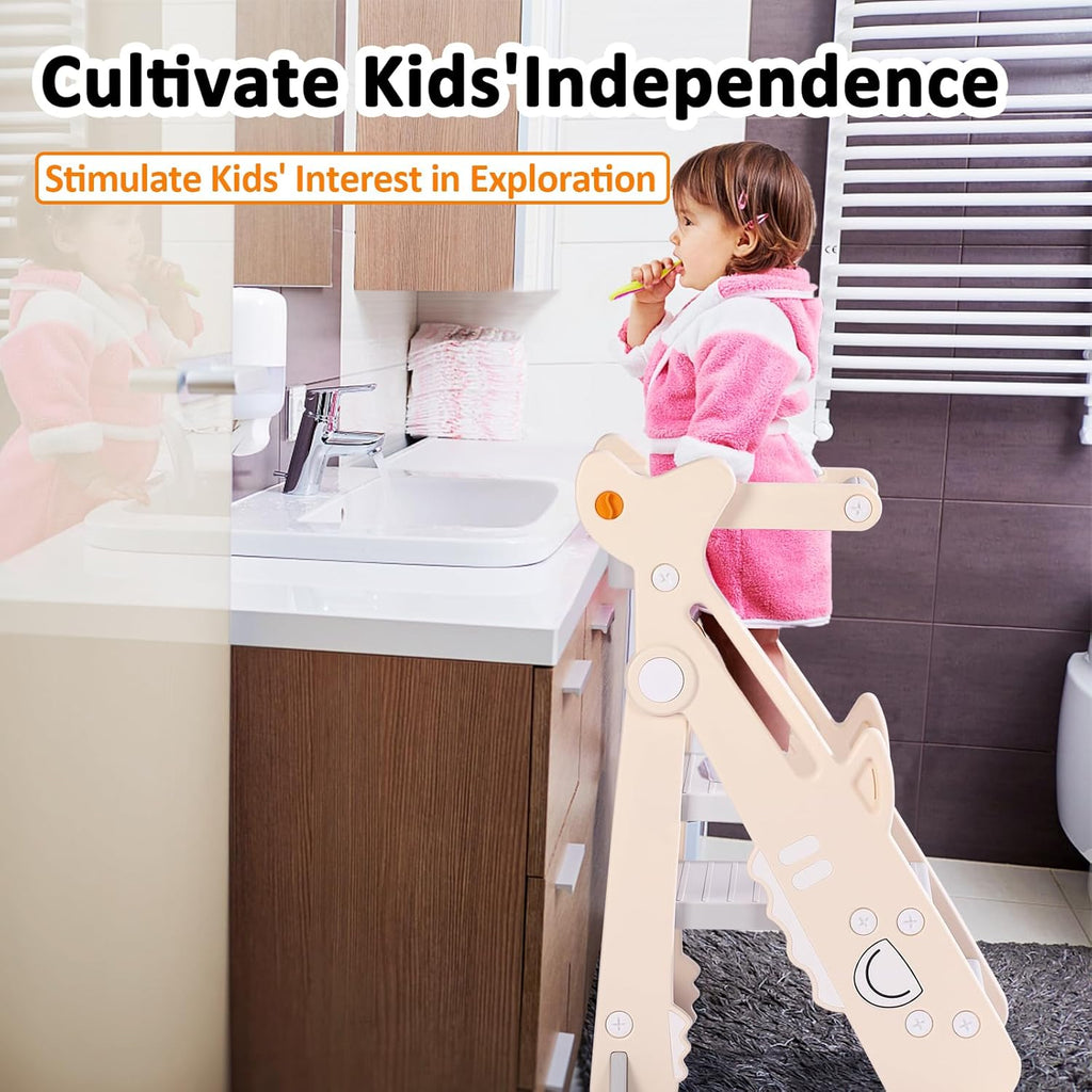 Foldable Step Stool and Standing Tower for Toddlers